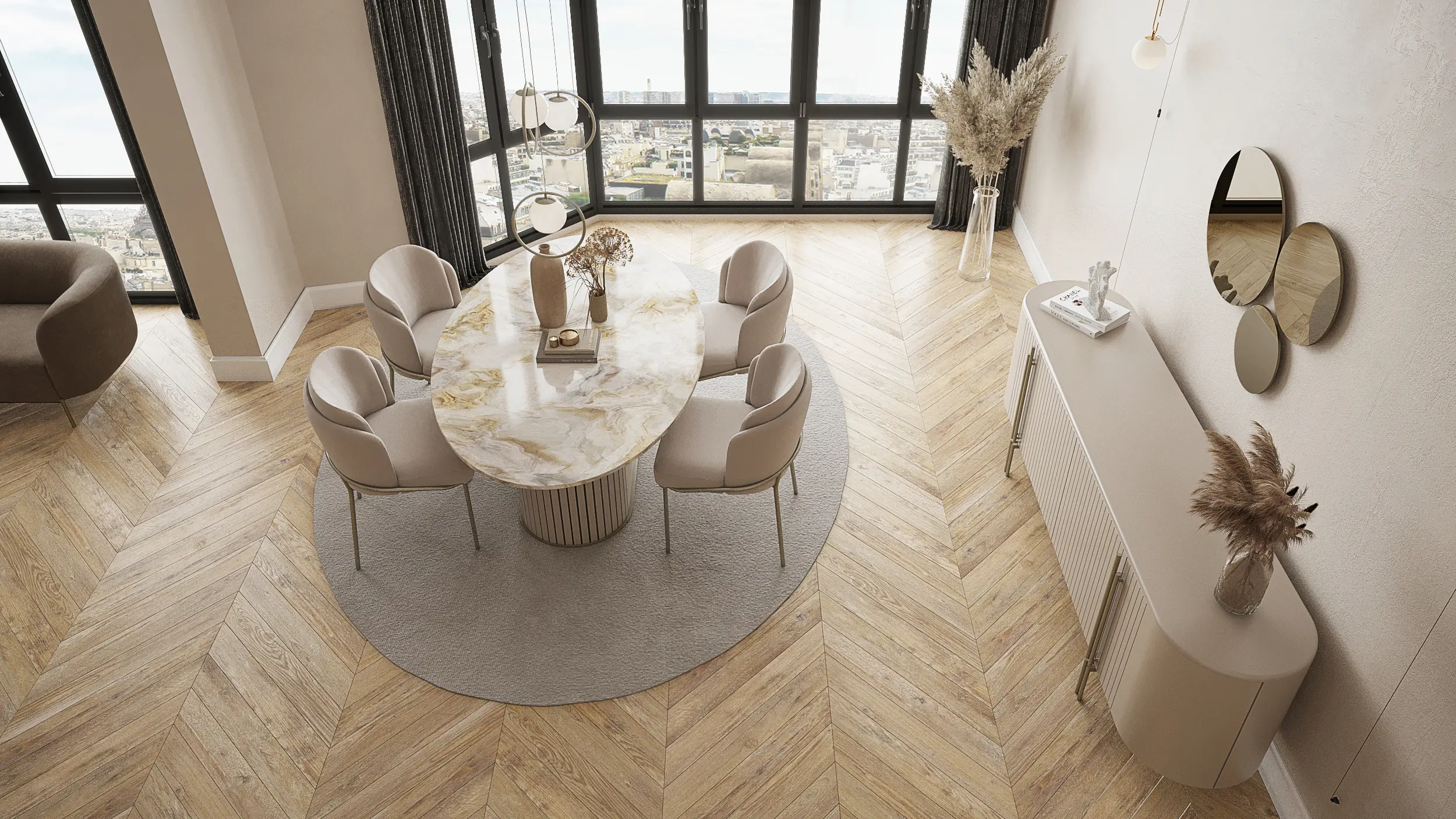 Blush Dining Table and Chair