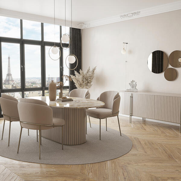 Blush Dining Table and Chair