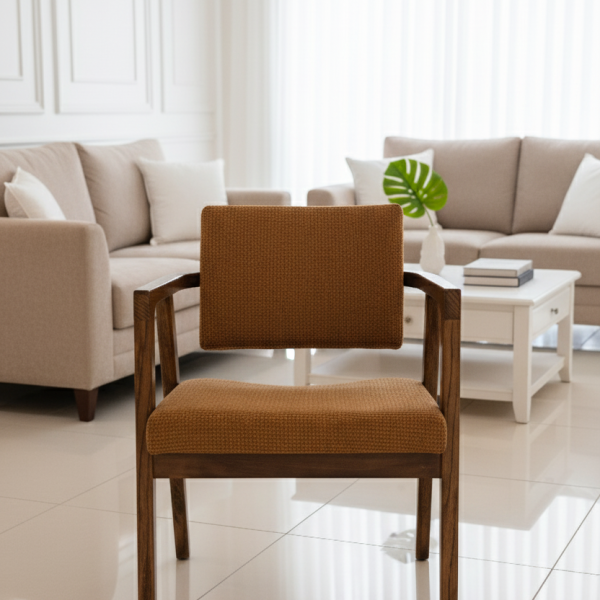 Brown Walnut Shirted Chair