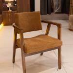 Brown Walnut Shirted Chair