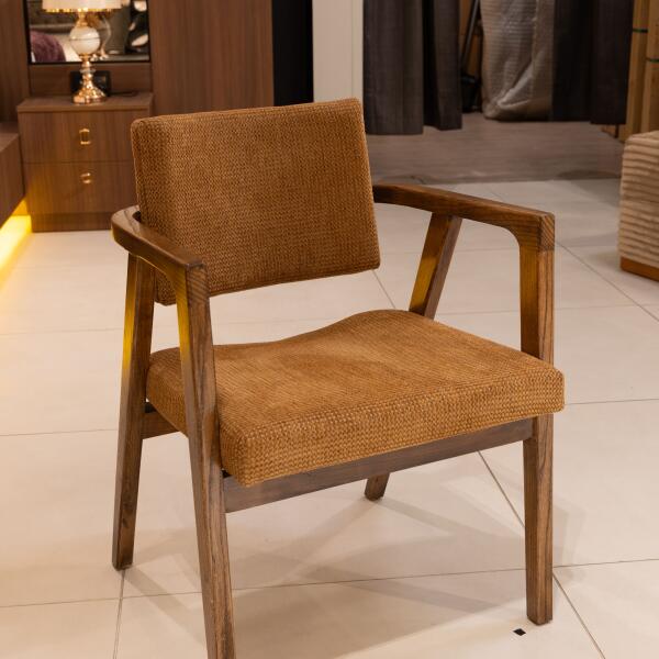 Brown Walnut Shirted Chair