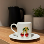 Cherry Turkish Coffee Cup Set 12pc