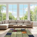 Colorful Patchwork Area Rug – Modern Bohemian Multicolor Design