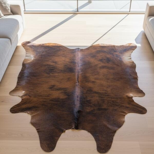 Dark Brown Cowhide Rug – Genuine Brazilian Leather Area Rug