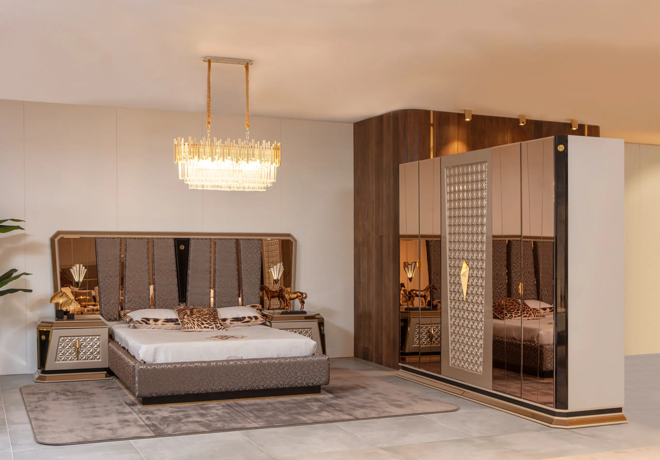 Diamond Base and Headboard (with nightstands)