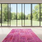 Fuchsia Bloom Rug – Handmade Vibrant Pink Vintage Carpet