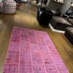 Fuchsia Bloom Rug – Handmade Vibrant Pink Vintage Carpet