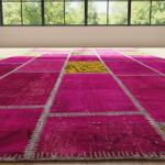 Fuchsia Bloom – Vibrant Patchwork Area Rug