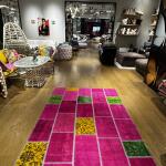 Fuchsia Bloom – Vibrant Patchwork Area Rug