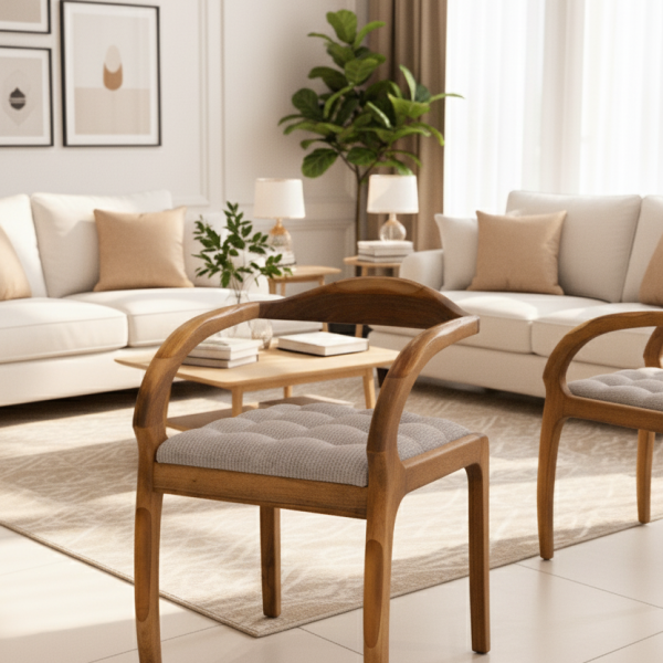 Gray Epoxy Walnut Chair