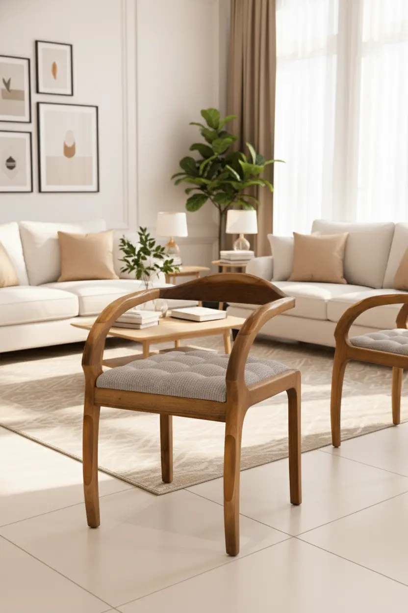 Gray Epoxy Walnut Chair