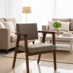 Gray Walnut Shirted Chair