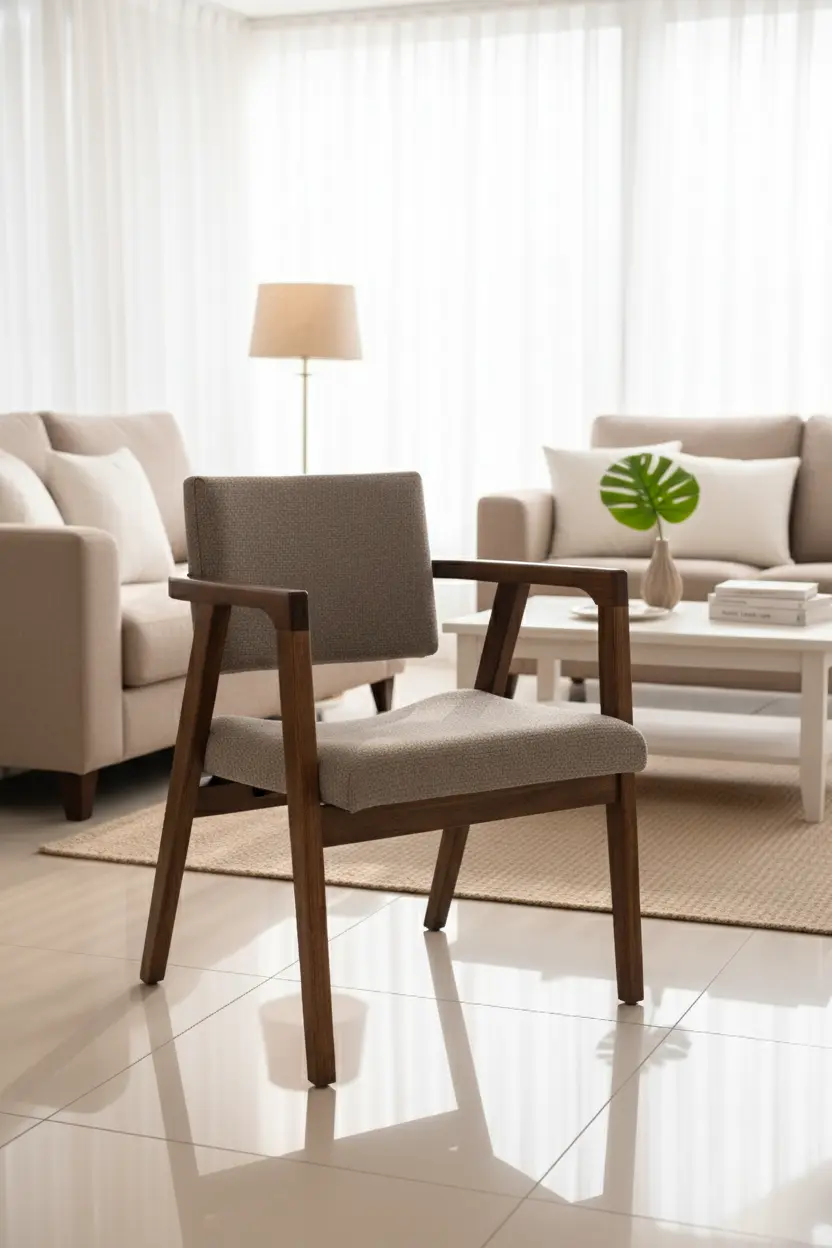 Gray Walnut Shirted Chair