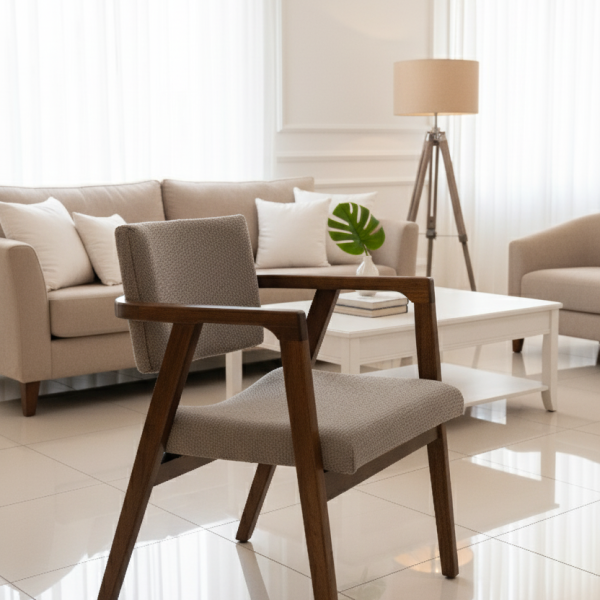 Gray Walnut Shirted Chair