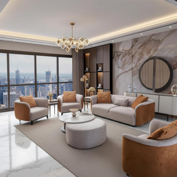 Intense Comfort Sofa Set (3+3+1+1)