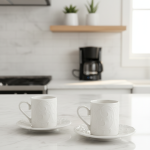 Ivy Pattern Turkish Coffee Cup Set 12pc