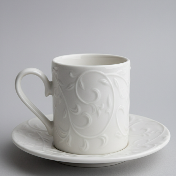 Ivy Pattern Turkish Coffee Cup Set 12pc