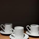 Ivy Pattern Turkish Coffee Cup Set 12pc