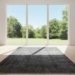 Midnight Loom – Modern Dark Gray Area Rug