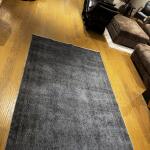 Midnight Loom – Modern Dark Gray Area Rug