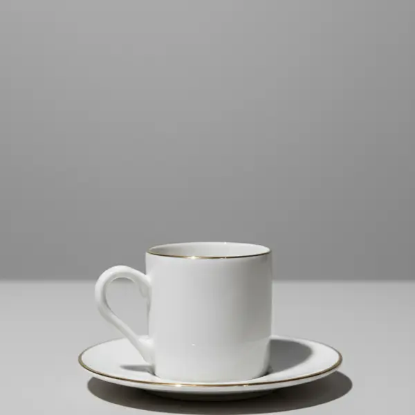 Miray Digital Porcelain Espresso Set with Gold Detailing 12 Pc