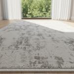 Modern Distressed Area Rug – Ivory, Gray & Beige Vintage Pattern