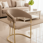 Modern Gold Metal Dining Chair