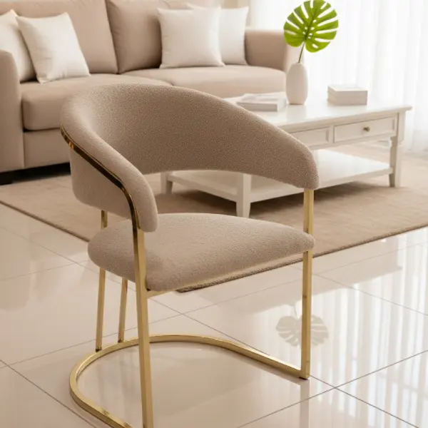 Modern Gold Metal Dining Chair