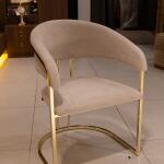 Modern Gold Metal Dining Chair