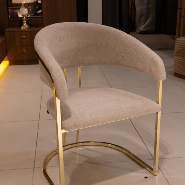 Modern Gold Metal Dining Chair
