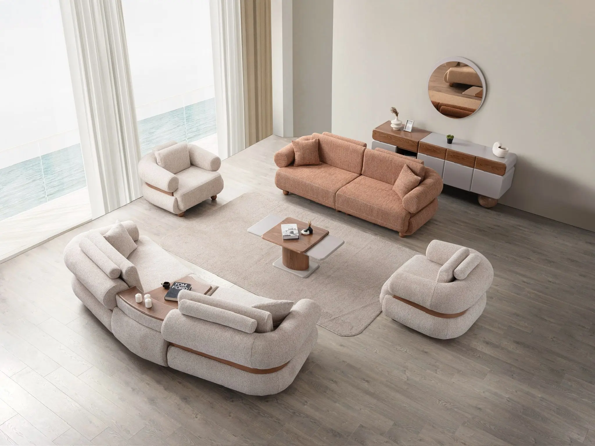 Monza Sofa Set(4+3+1+1)