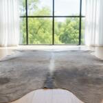 Natural Gray & Brown Cowhide Rug – Genuine Leather Area Rug