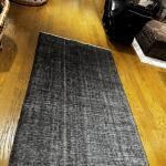 Obsidian Plain Rug – Handmade Dark Grey Minimalist Carpet