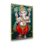 Ganesha Grace - Premium Tempered Glass Wall Art Rectangle