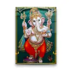 Ganesha Grace - Premium Tempered Glass Wall Art Rectangle