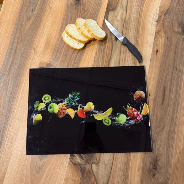 Shatterproof Tempered Glass Cutting Board - 17 inc x 12 inc Stylish and Durable Kitchen Essential