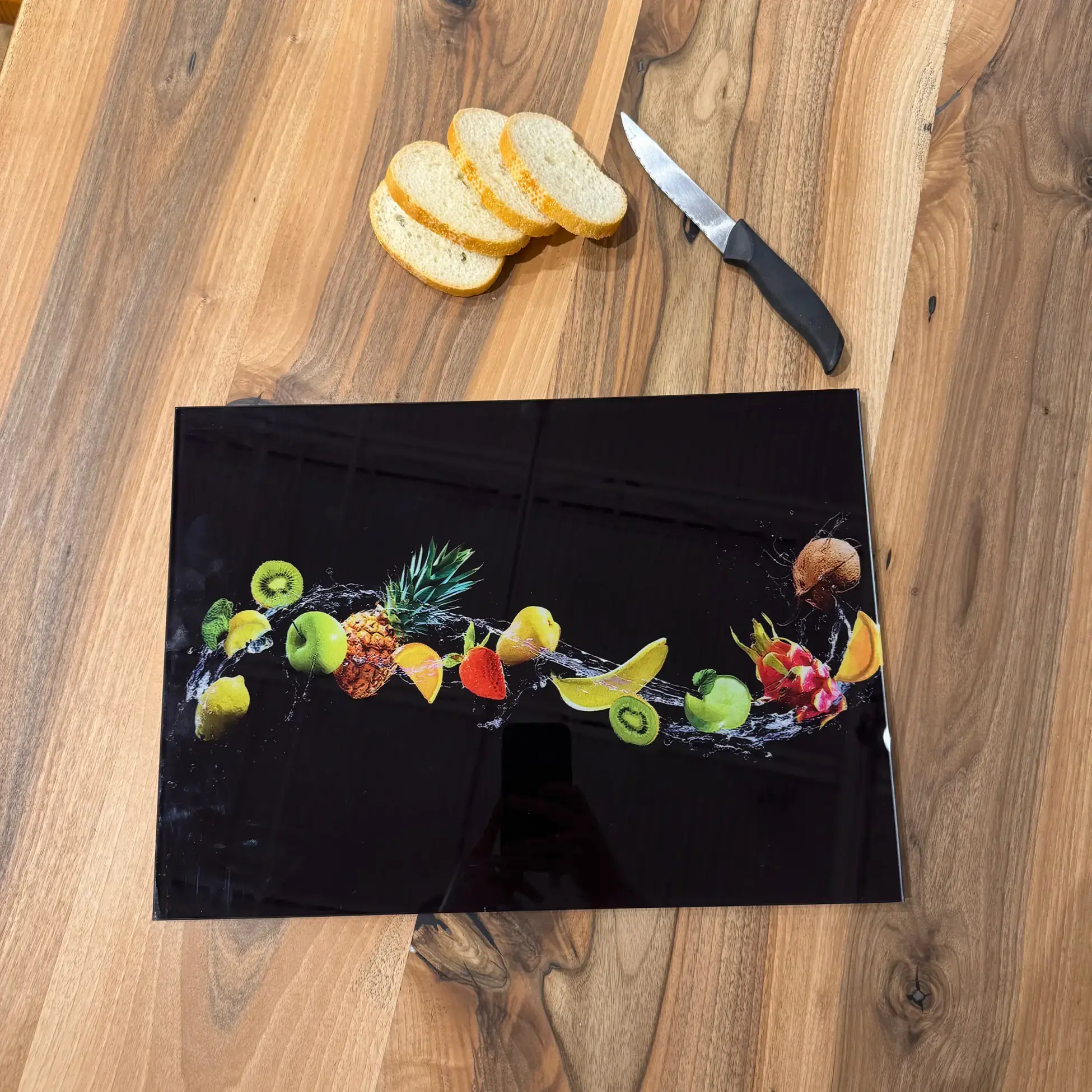 Shatterproof Tempered Glass Cutting Board - 17 inc x 12 inc Stylish and Durable Kitchen Essential