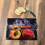 Tempered Glass Cutting Board - 12" x 17" Durable Shatterproof Kitchen Tool with Mixed Fruits Design | Perfect Gift for Mother’s Day, Christmas, and Housewarming