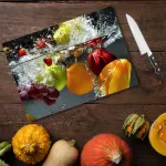 Tempered Glass Cutting Board - 12" x 17" Durable Shatterproof Kitchen Tool with Mixed Fruits Splash Design | Perfect Gift for Mother’s Day, Christmas, and Housewarming