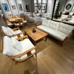 Miami Outdoor Set - Iroko Wood & Waterproof Nano Fabric