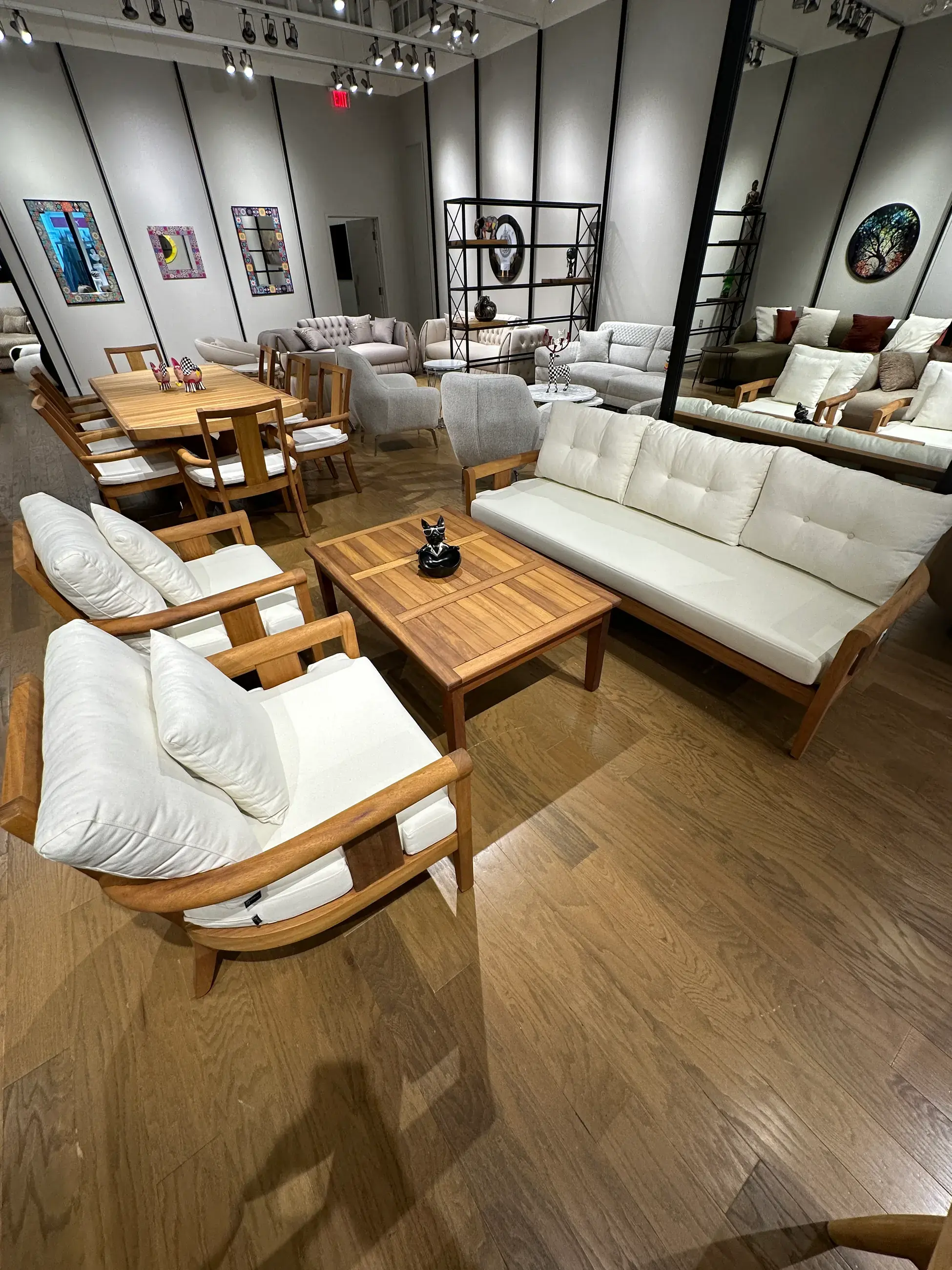 Miami Outdoor Set - Iroko Wood & Waterproof Nano Fabric