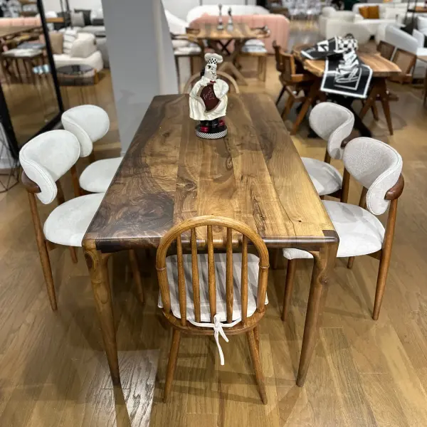 Walnut Dining Table - Sleek Handcrafted Design for eight people | 78" x 35" x 30"