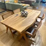 Live Edge Walnut Dining Table - Handcrafted Rustic Elegance | 69" x 37" x 30"