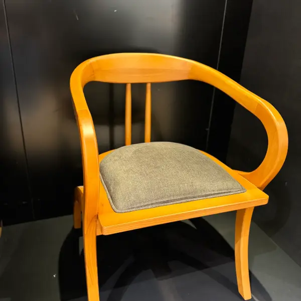 Modern Wooden Armchair Made from Chestnut Wood – Stylish and Comfortable Chair