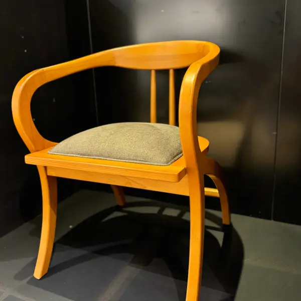 Modern Wooden Armchair Made from Chestnut Wood – Stylish and Comfortable Chair