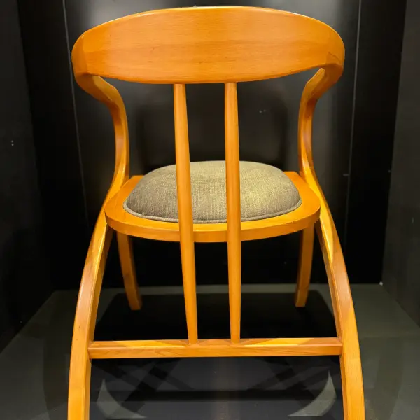 Modern Wooden Armchair Made from Chestnut Wood – Stylish and Comfortable Chair