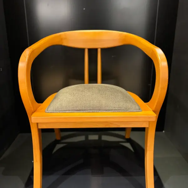 Modern Wooden Armchair Made from Chestnut Wood – Stylish and Comfortable Chair