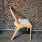 Modern Walnut Wood Chair – Stylish and Comfortable Wooden Seating