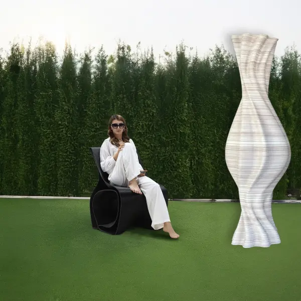 Ferozzi Monolith Vase Customizable 3D-Printed Decorative Sculpture for Indoor and Outdoor Spaces