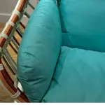 Ferozzi Chattahoochee Rattan Swing Chair Orange And Mint Turkuaz